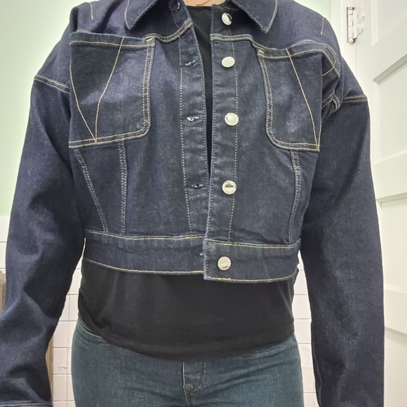 True Religion Jackets & Blazers - True Religion Baggy Crop Jean Jacket XL